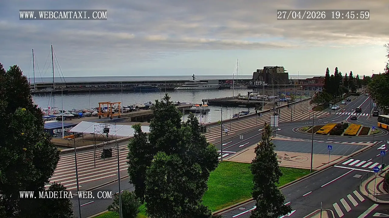 Still from the live camera at Funchal, Madeira
