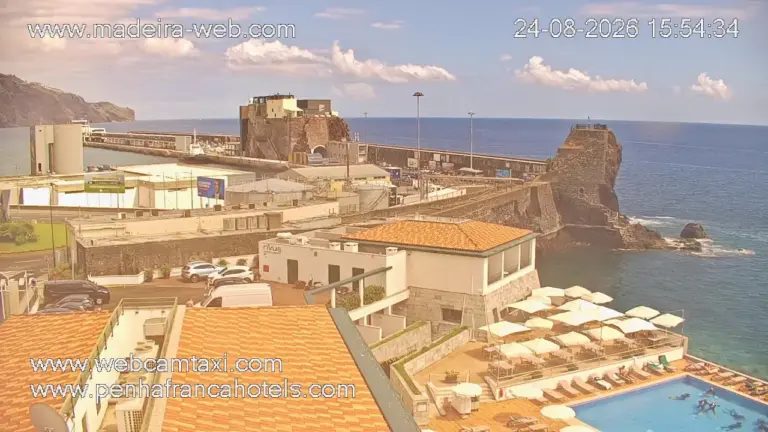 Still from the live camera at Funchal, Madeira