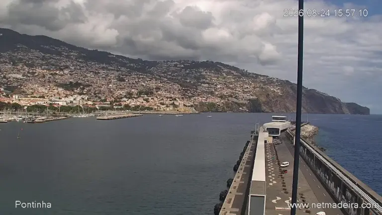 Still from the live camera at Funchal, Madeira