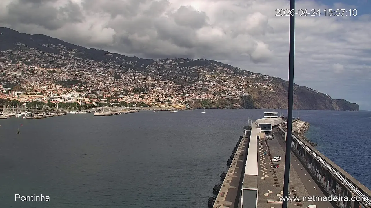 Still from the live camera at Funchal, Madeira