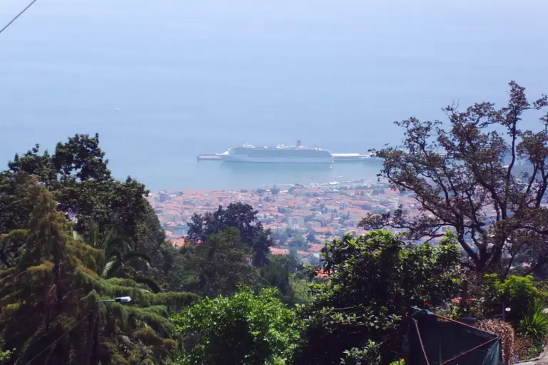 The view from Monte across Funchal and the bay